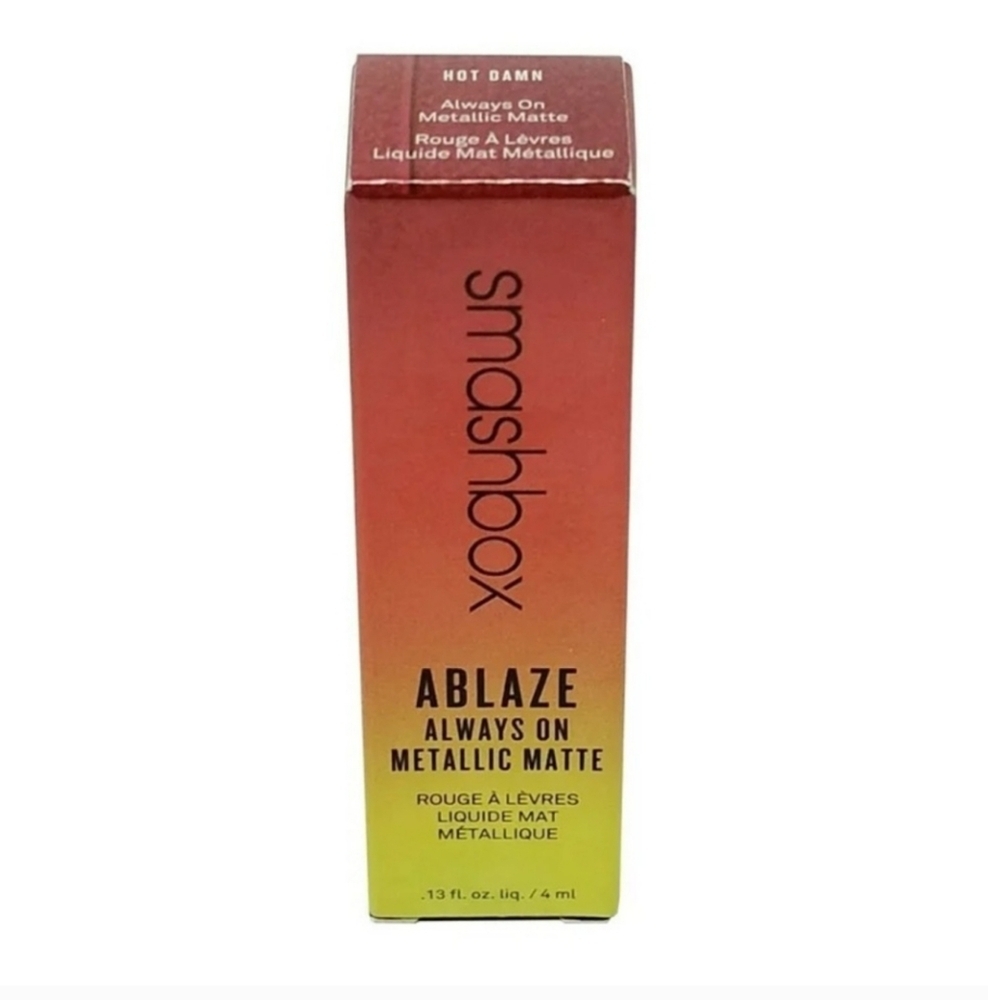 SMASHBOX ABLAZE Metallic Matte Liquid Lipstick - Hot Damn NIB - Picture 6 of 6